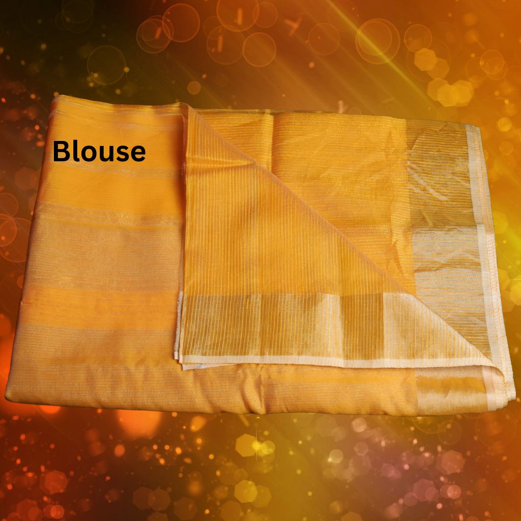 Matka Silk Saree with Yellow colour