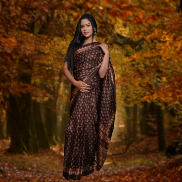 Jute silk saree styles