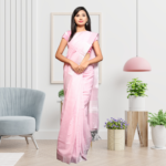 Tissue linen saree sale
