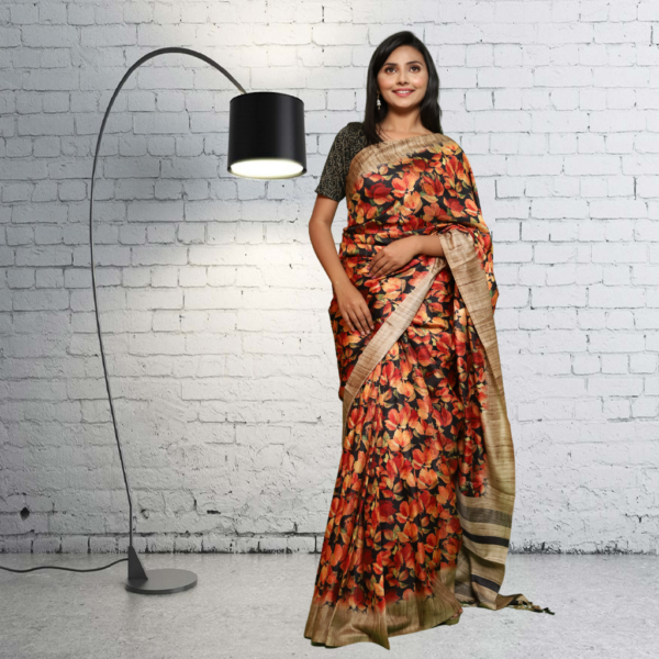 Jute silk saree online shopping