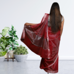 Tissue linen saree sale