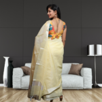 Tissue linen saree sale
