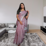Tissue linen saree sale