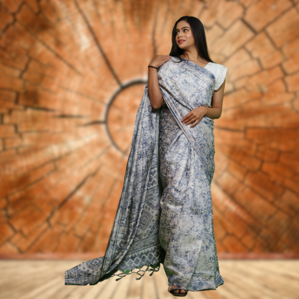 Ethnic jute silk sarees