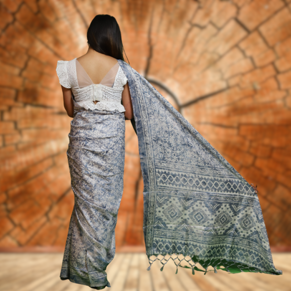 Ethnic jute silk sarees